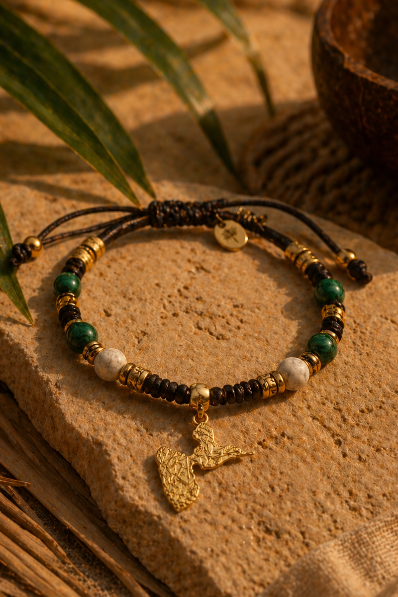 bracelet malachite carte guadeloupe